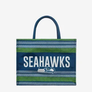 Seattle Seahawks Stitch Pattern Canvas Tote Bag