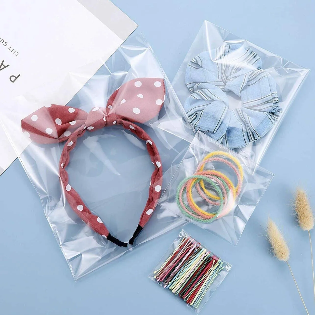 Self Seal Adhesive Cellophane Bags 100PCS OPP Clear