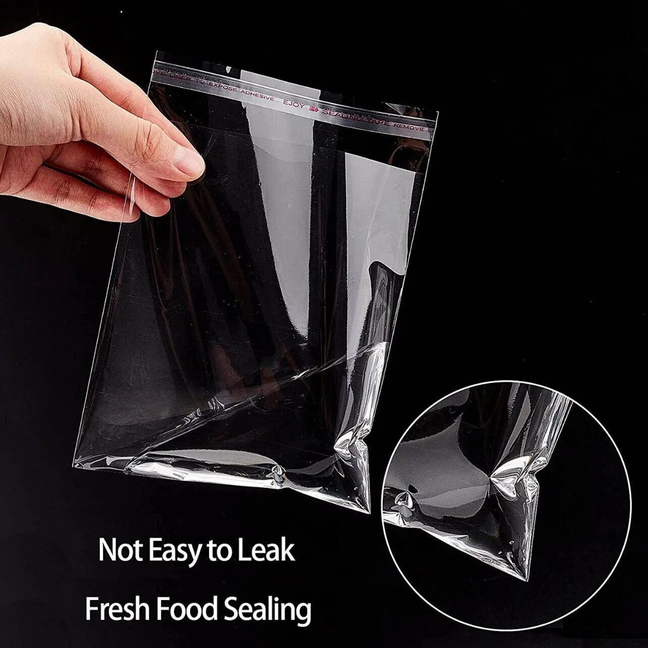 Self Seal Adhesive Cellophane Bags 100PCS OPP Clear