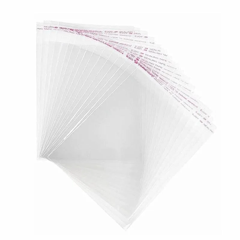Self Seal Adhesive Cellophane Bags 100PCS OPP Clear