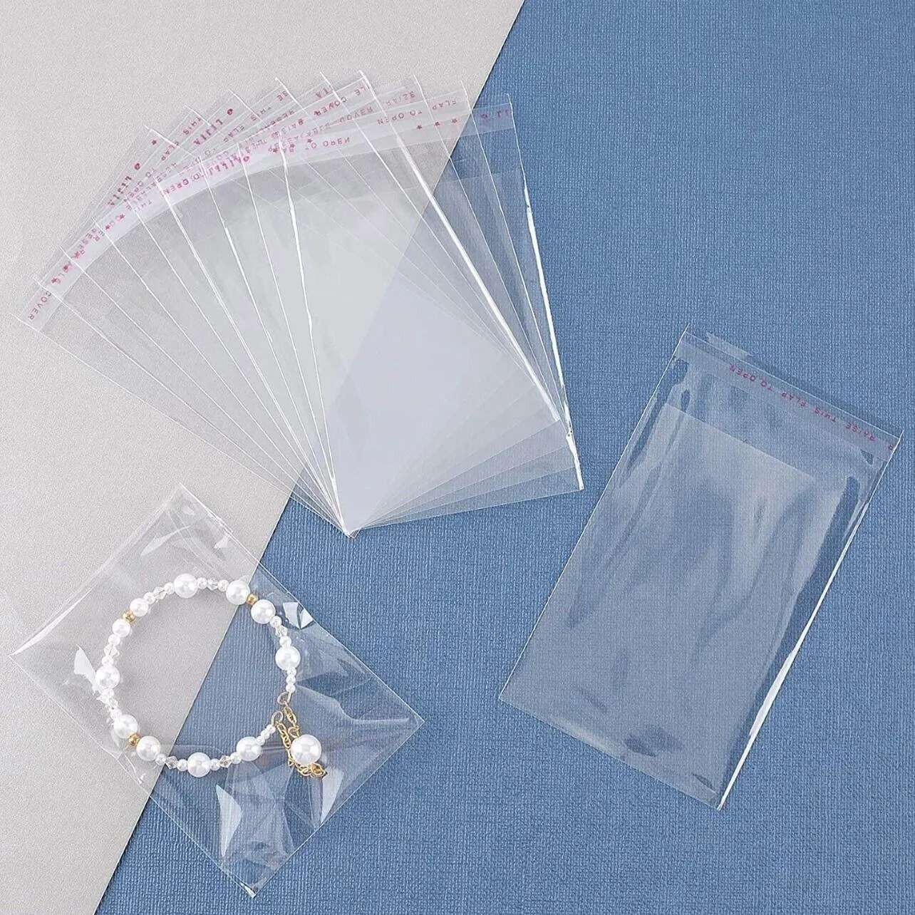 Self Seal Adhesive Cellophane Bags 100PCS OPP Clear