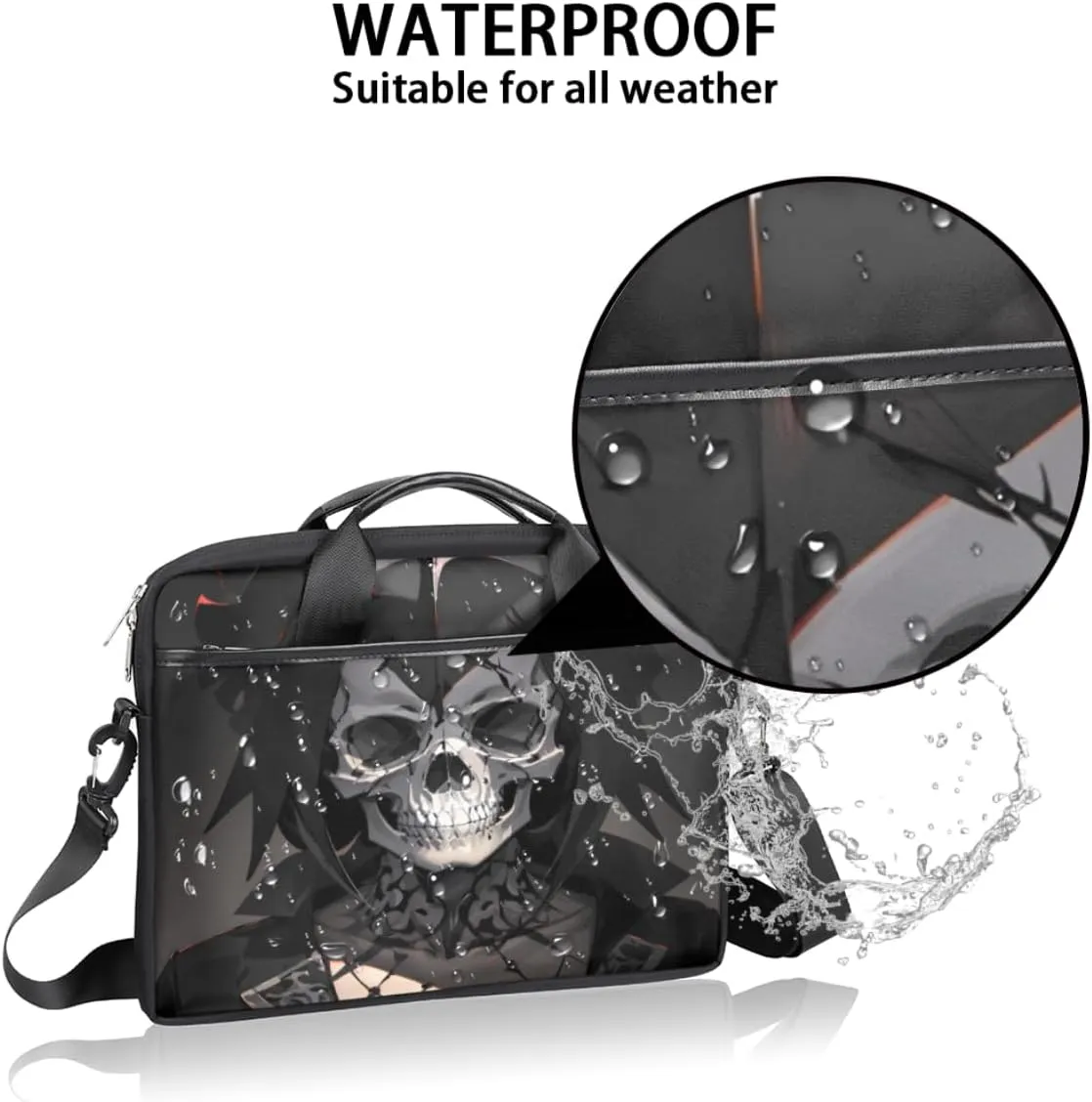 Serene Bear Laptop Bag for Women Men 13-15 Inch Computer Briefcase Bag Lightweight Notebook Shoulder Messenger Bag