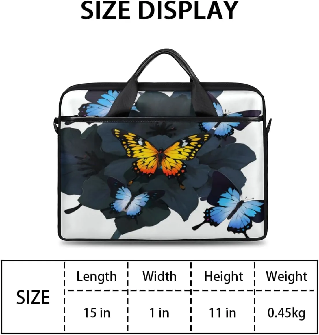 Serene Bear Laptop Bag for Women Men 13-15 Inch Computer Briefcase Bag Lightweight Notebook Shoulder Messenger Bag