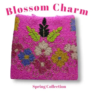 Shahi Clutches - Handcrafted Blossom Charm Clutch for Women, Pakistani Handmade Product