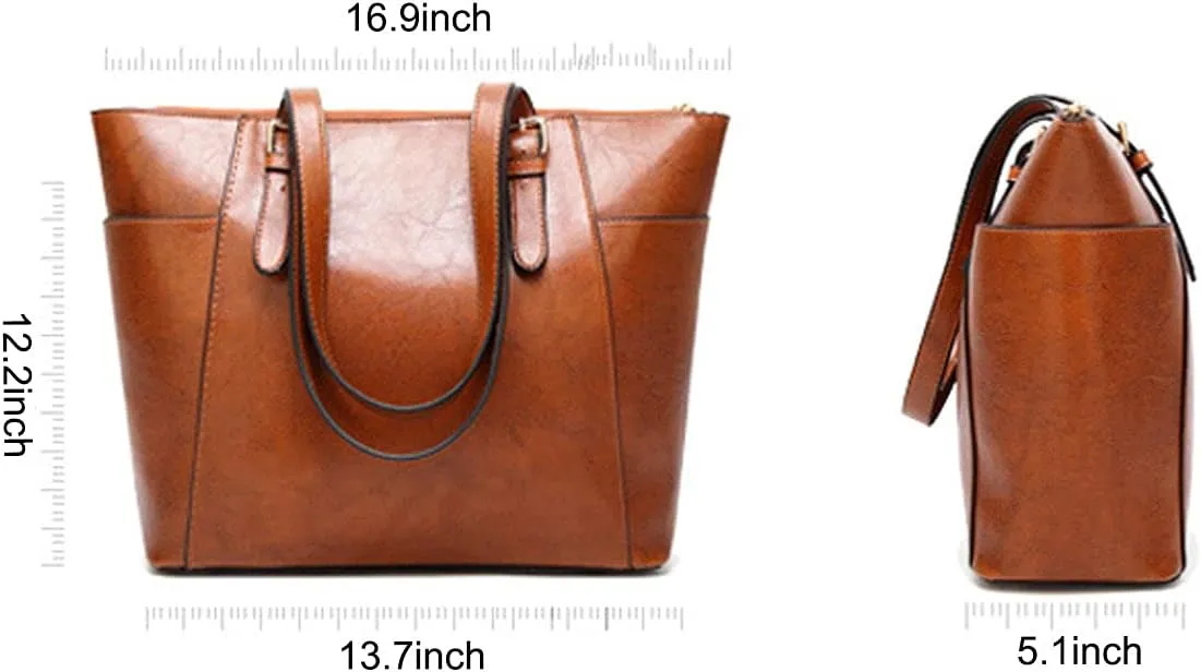 Shoulder Bags Handbags and Purses for Women Smooth PU Leather Top-Handle Bags Totes(Black)