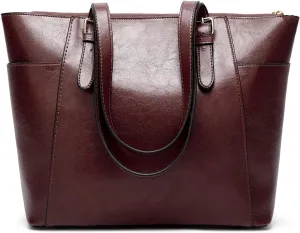 Shoulder Bags Handbags and Purses for Women Smooth PU Leather Top-Handle Bags Totes(Black)