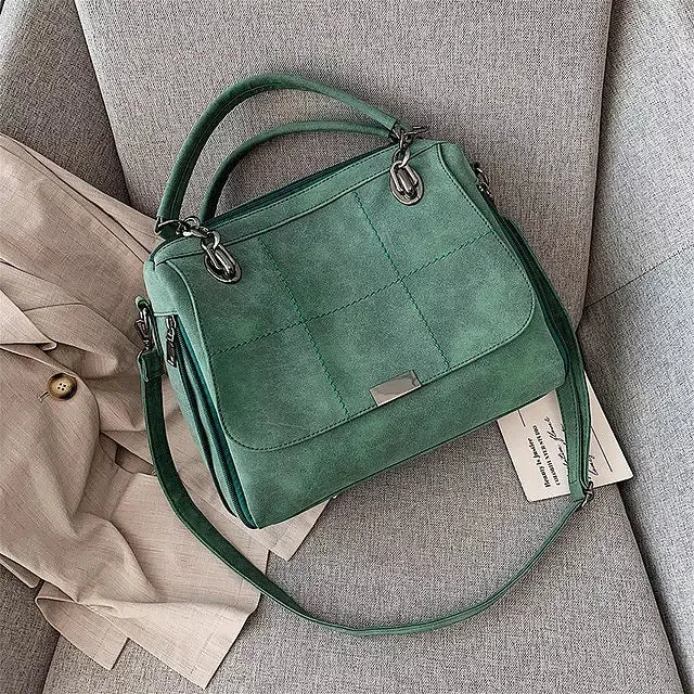 Shoulder Bags Large Capacity Faux Leather Lady Totes Boston Bag