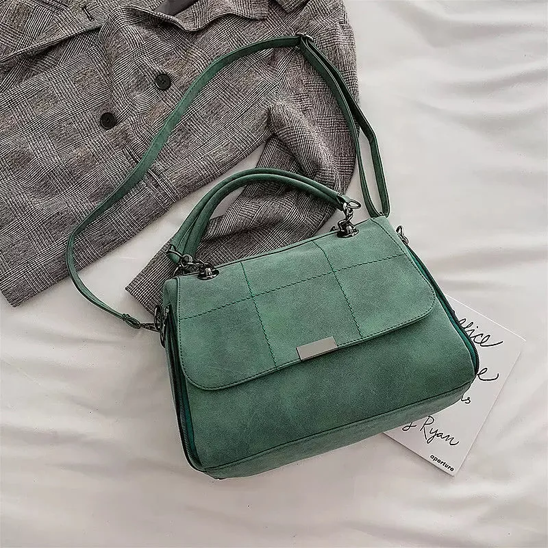 Shoulder Bags Large Capacity Faux Leather Lady Totes Boston Bag