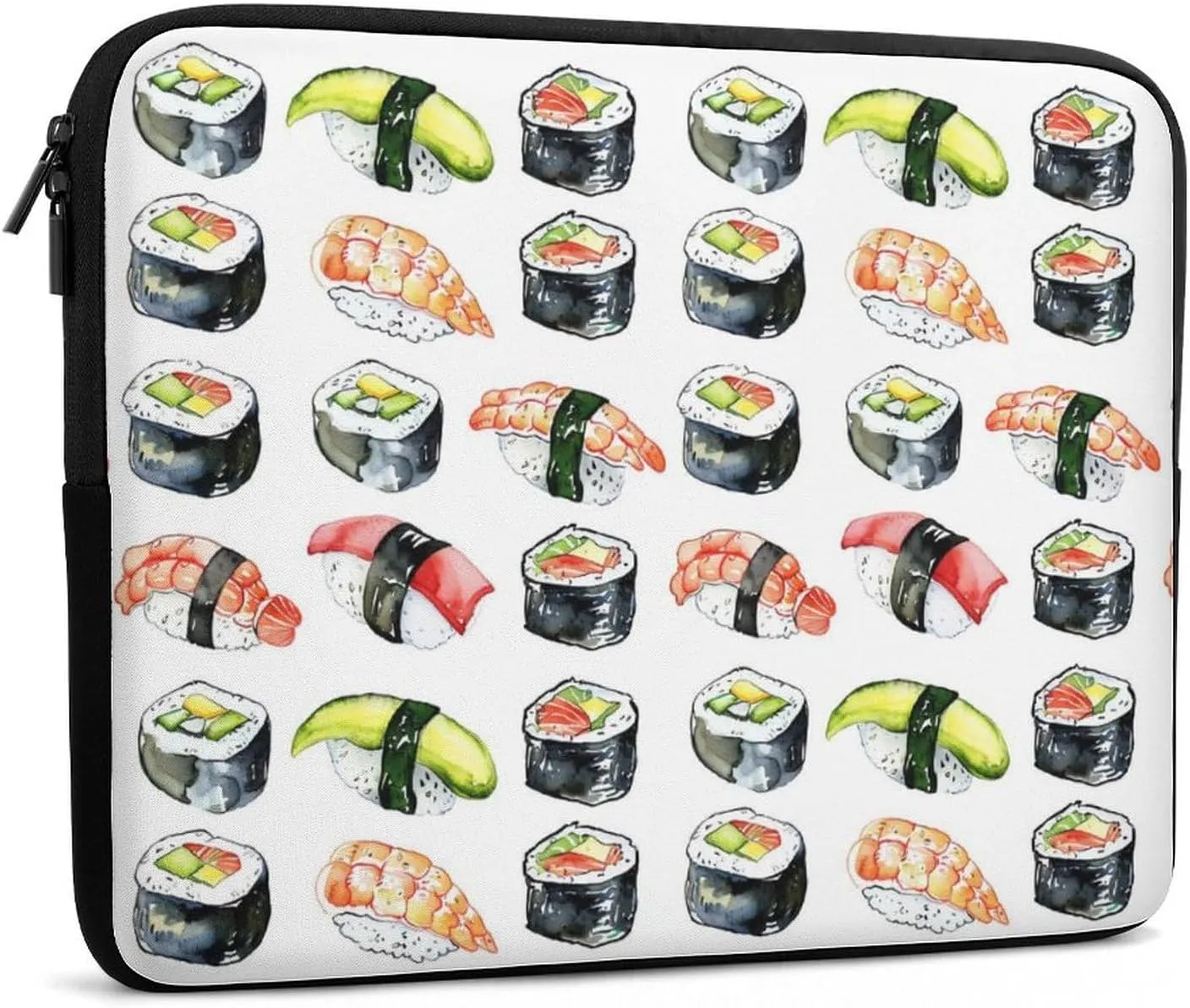 Shrimp Tuna Cucumber Sushi Platter Laptop Sleeve Portable Waterproof Computer Pouch Laptop Bag Protective Sleeve