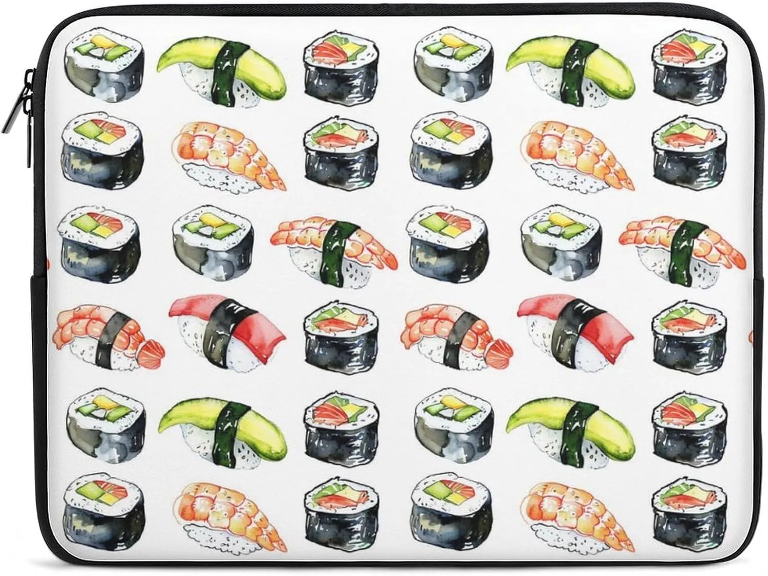 Shrimp Tuna Cucumber Sushi Platter Laptop Sleeve Portable Waterproof Computer Pouch Laptop Bag Protective Sleeve
