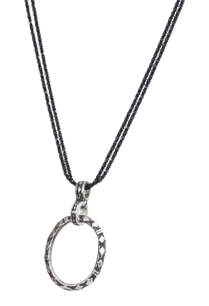 Silver Strength Eyering Chain Necklace