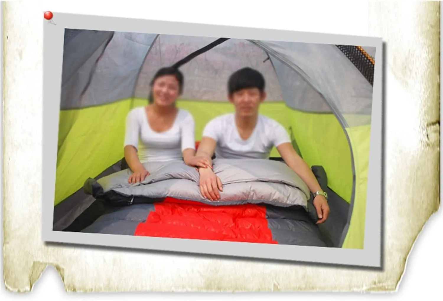 Sleeping Bags 2 Person Duck Down Filling Professional Warmth Waterproof Comfortable Camping Sleeping Bag
