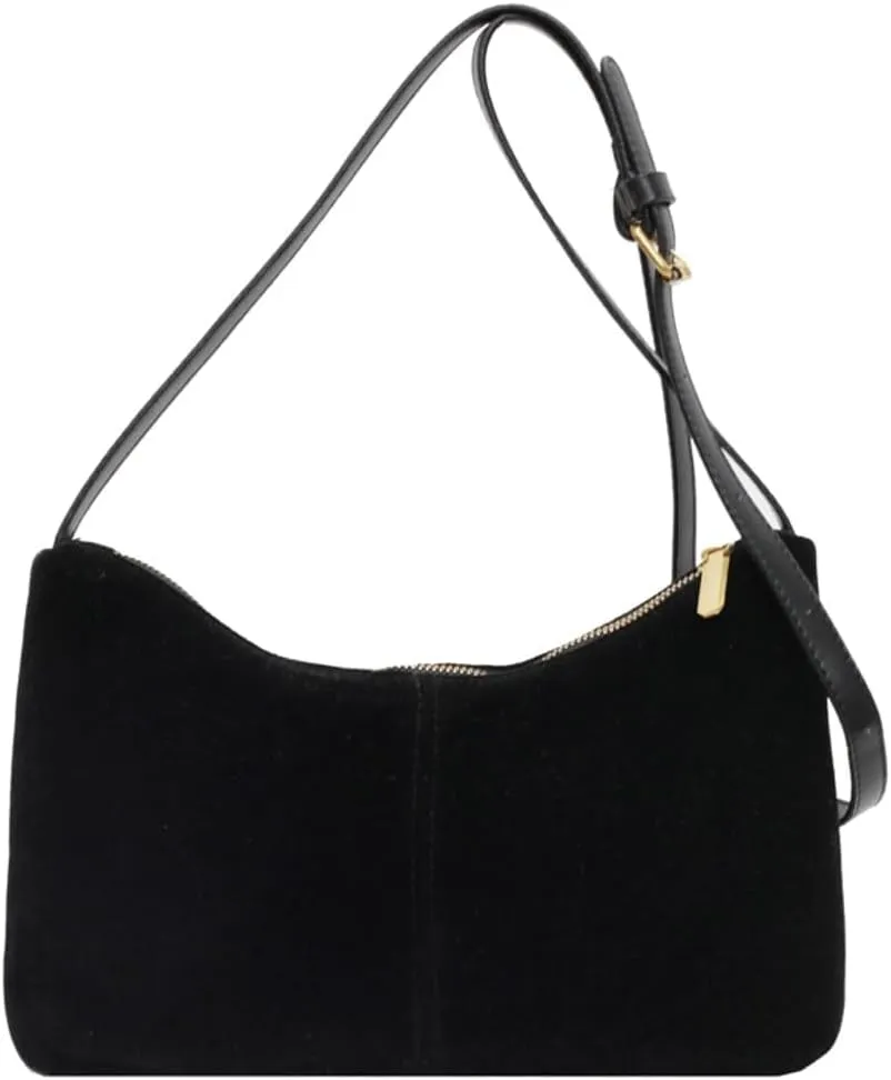 Slouchy Suede Bucket Bag Women Crescent Hobo Bags Satchels Underarm Shoulder Bag Crossbody Purse Travel Tote Handbag
