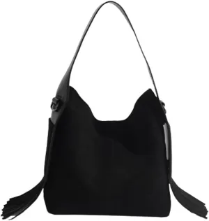 Slouchy Suede Bucket Bag Women Trendy Corduroy Boho Satchels Shoulder Bag Crossbody Purse Top-handle Tote Handbag 2024