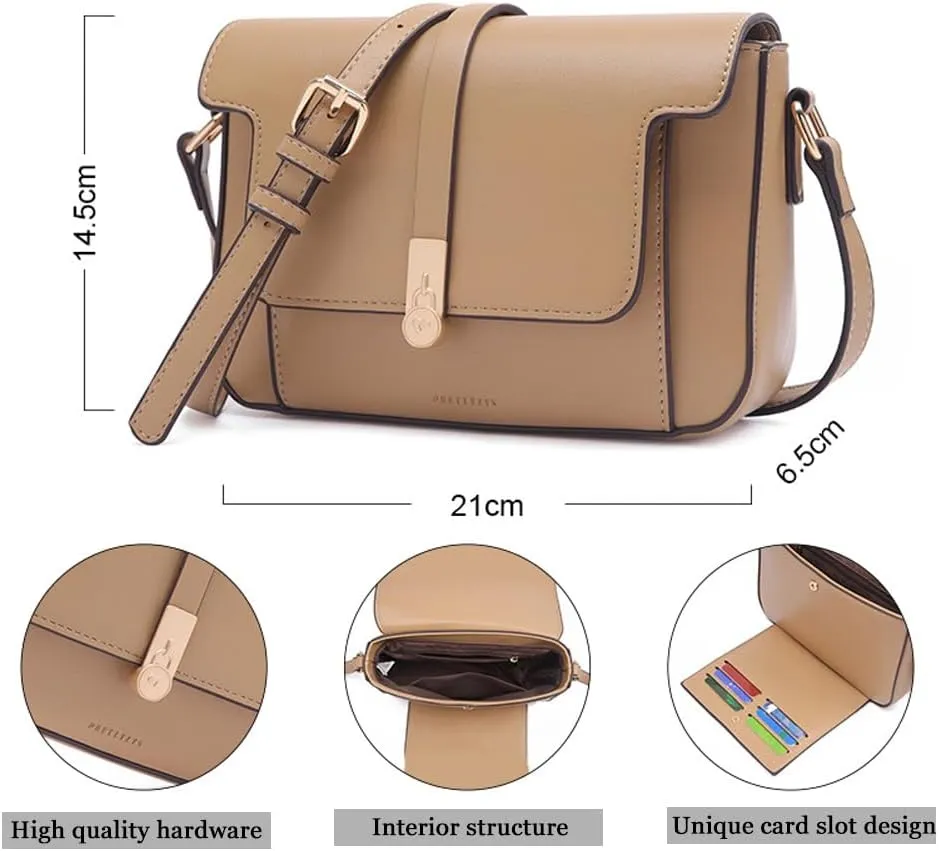 Small Crossbody Bags for Women Shoulder Bags Trendy Shoulder Purse Card Slot Purse with Flap Closure