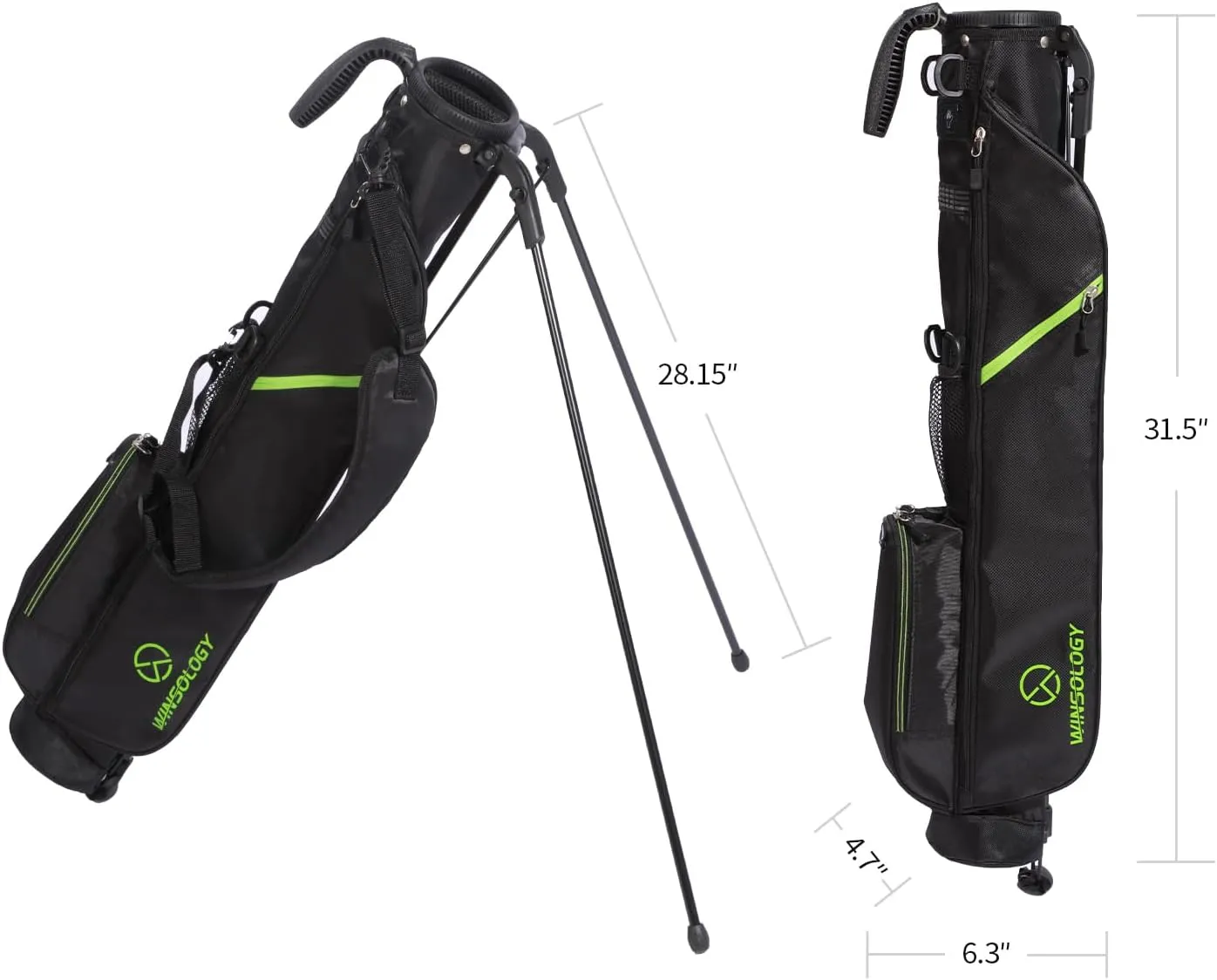 Small Golf Stand Bag Lightweight Golf Easy Carry Bag with Strap and Stand for The Driving Range, Par 3 and Executive Courses Small Golf Bags for Men or Women.