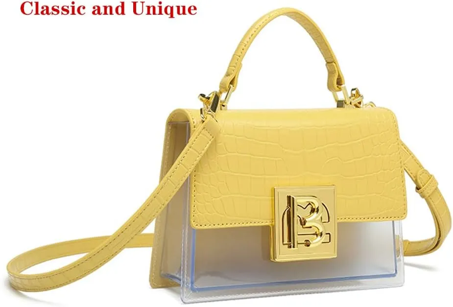 Small Purses and Handbags for Women Top Handle Satchel Shoulder Bags Structured Square Crossbody Bag (Aa-Black)