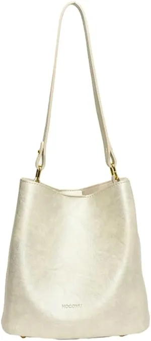 Soft Leather Bucket Bag for Women Vintage Shoulder Bag Underarm Purse Work Tote Handbag with Wallet Daily Handbag