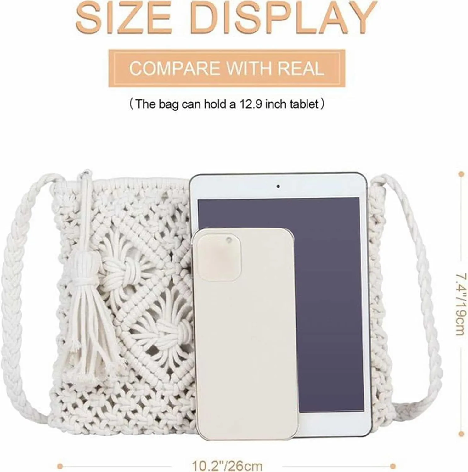Soft Leather Purses for Women Waterproof Nylon Crossbody Bags for Woman Trendy Beach Bag Water Proof Sandproof(White)