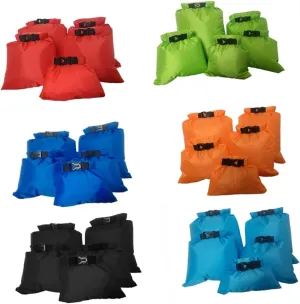Sosoport Drift Waterproof Bag Set 5 Pack 1.5l-6l Kayak Dry Bag for Boating Camping Double-stitched Seams