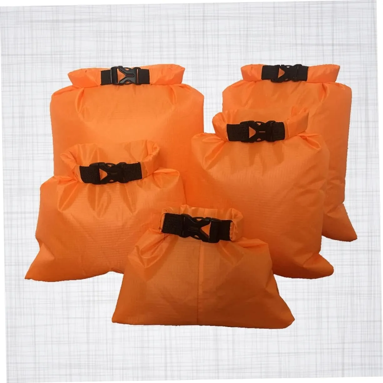 Sosoport Drift Waterproof Bag Set 5 Pcs (1.5l-6l) Durable for Kayak Boating Camping Waterproof Durable Seams