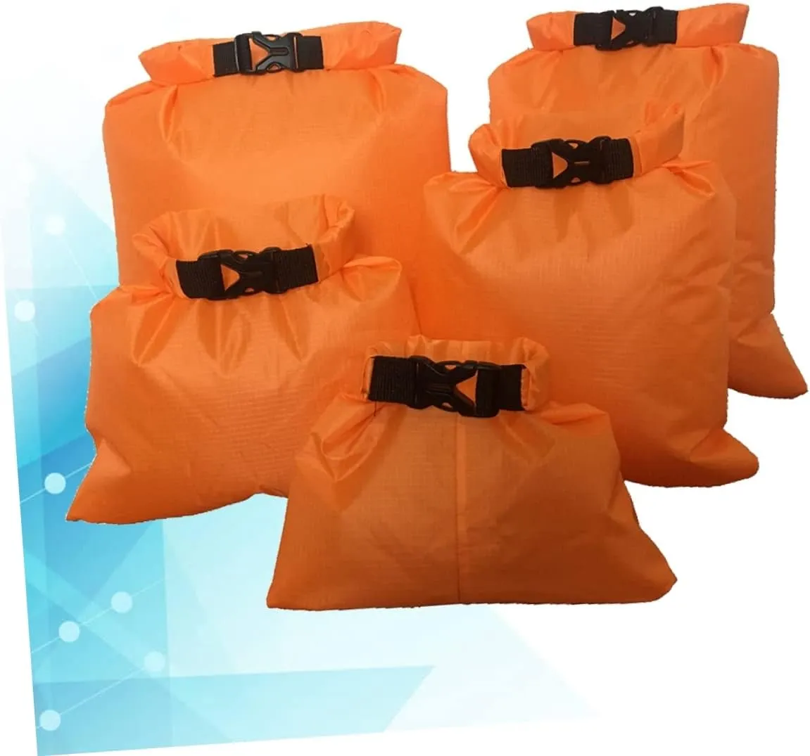 Sosoport Drift Waterproof Bag Set 5 Pcs (1.5l-6l) Durable for Kayak Boating Camping Waterproof Durable Seams