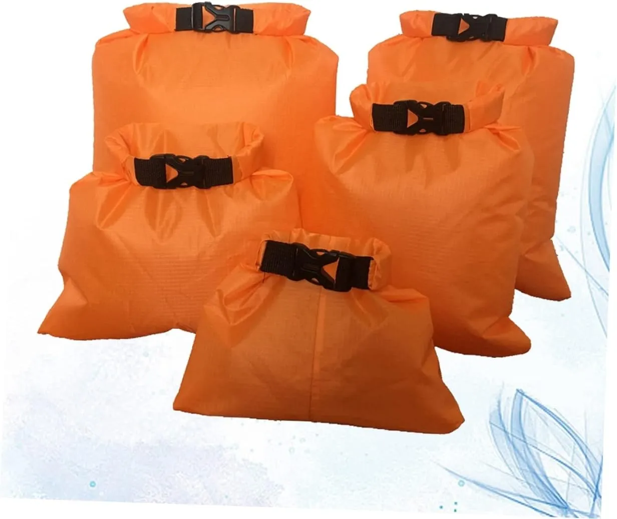 Sosoport Drift Waterproof Bag Set 5 Pcs (1.5l-6l) Durable for Kayak Boating Camping Waterproof Durable Seams
