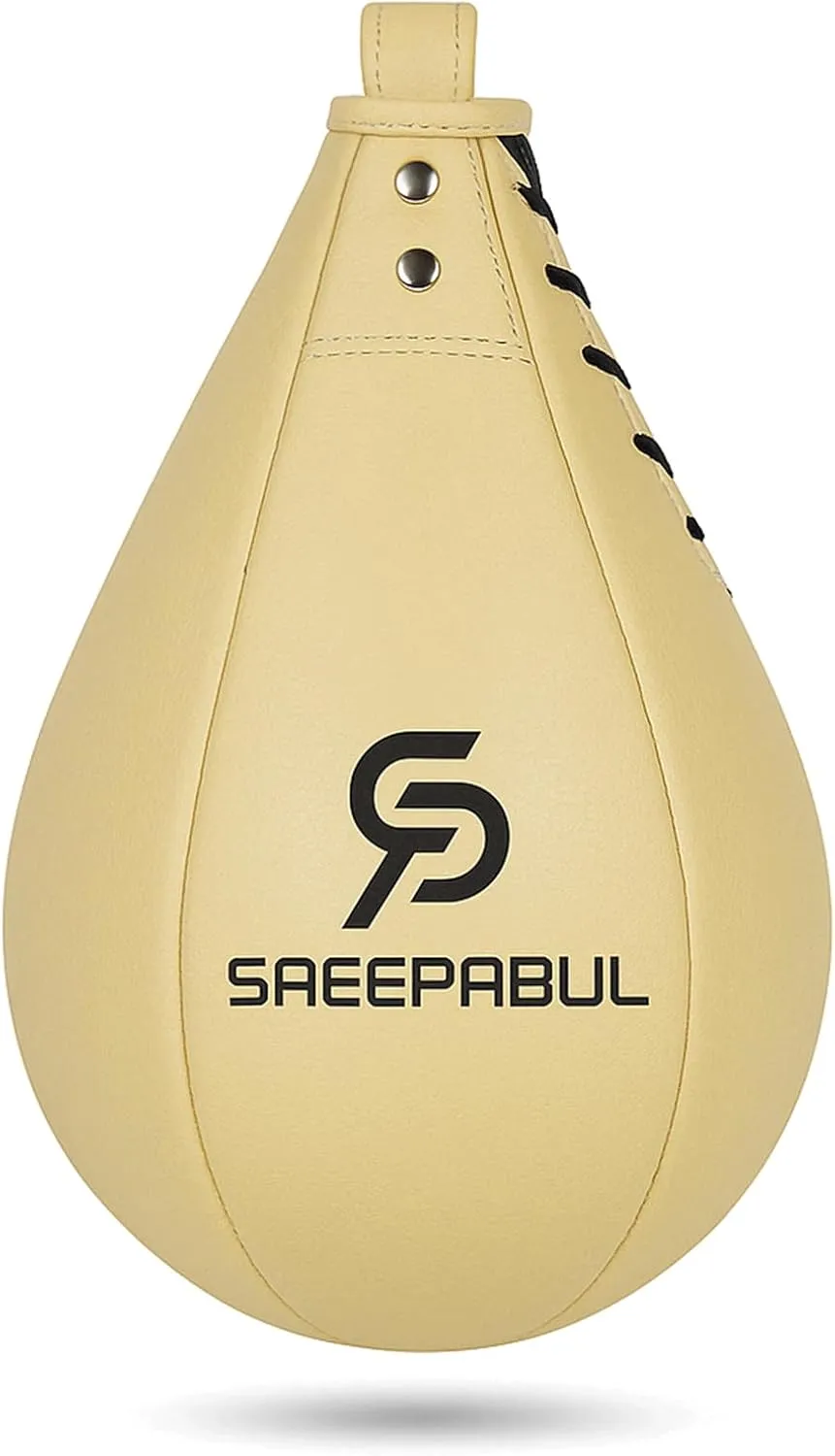 Speed Bag,Speed Bag for Boxing,PU Leather Reflex Training Pear Shaped Punching Bag,Fast Reaction Skills Development Perfect for Kids Teens Adults Boxing Coaches