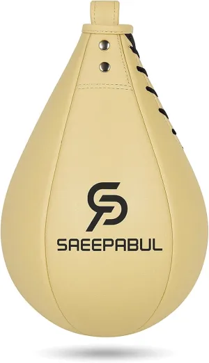 Speed Bag,Speed Bag for Boxing,PU Leather Reflex Training Pear Shaped Punching Bag,Fast Reaction Skills Development Perfect for Kids Teens Adults Boxing Coaches