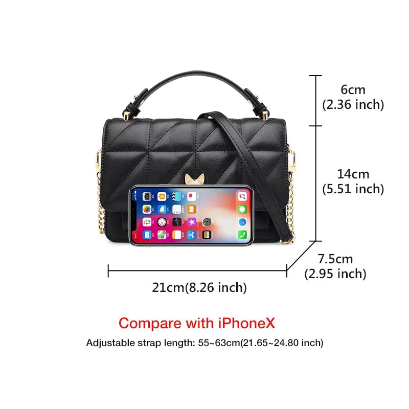 Split Leather Crossbody Lady Bag