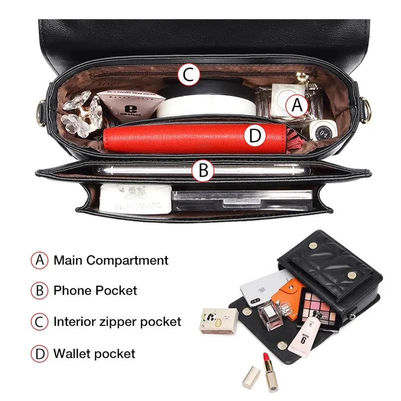 Split Leather Crossbody Lady Bag