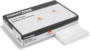 STAPLES COASTWIDE 420462 Trash Bags 30-33 Gallon 33X39 Low Density 0.9 Mil Clear 150 Ct
