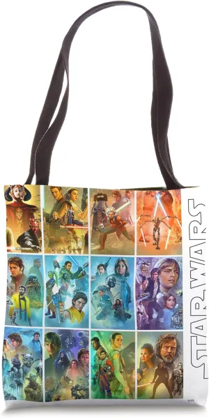 Star Wars Celebration Mural Art Panels with Star Wars Logo Tote Bag