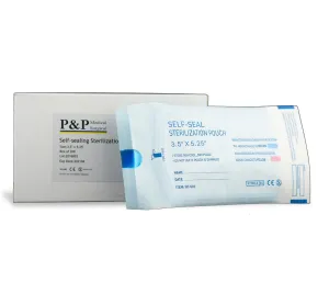 Sterilization Pouches 3.5”x5.25” Self-Sealing Autoclave Bags with Indicators for Professional Surgical Instrument Cleaning Box of 600