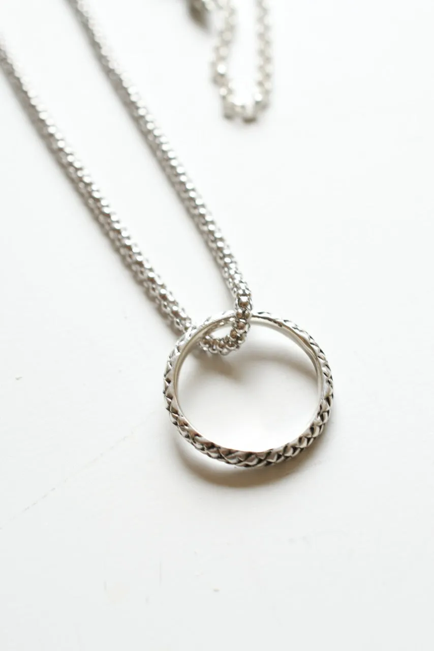 Sterling Slither Eyering Necklace