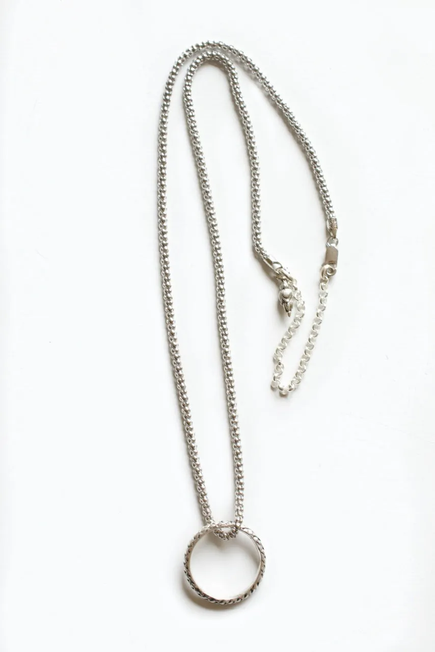 Sterling Slither Eyering Necklace