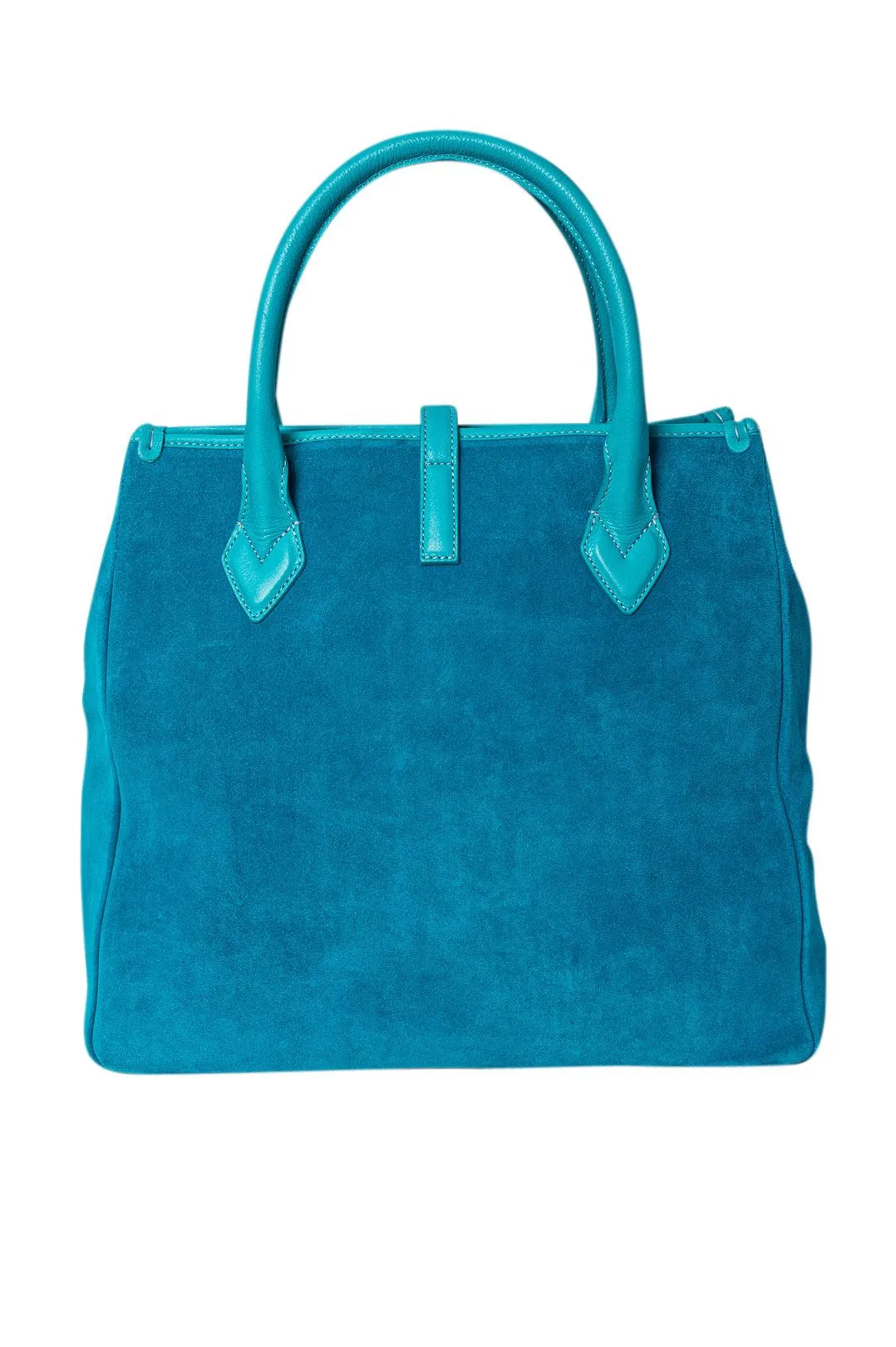 Suede leather handbag