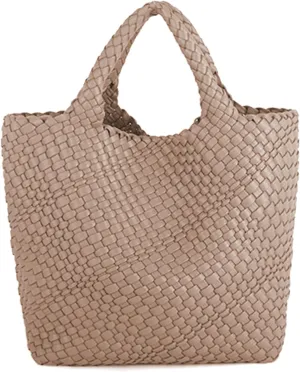 SUMICH Vegan Leather Hand-Woven Bag Purses and Handbags for Woman Top Handle Satchel Bags Ladies Leather Totes