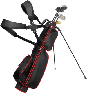 Sunday Golf Bag- Dual Strap Golf Stand Bag with 6 Pockets, Lightweight Small Golf Bag for a Few Clubs and Rain Cover Hood