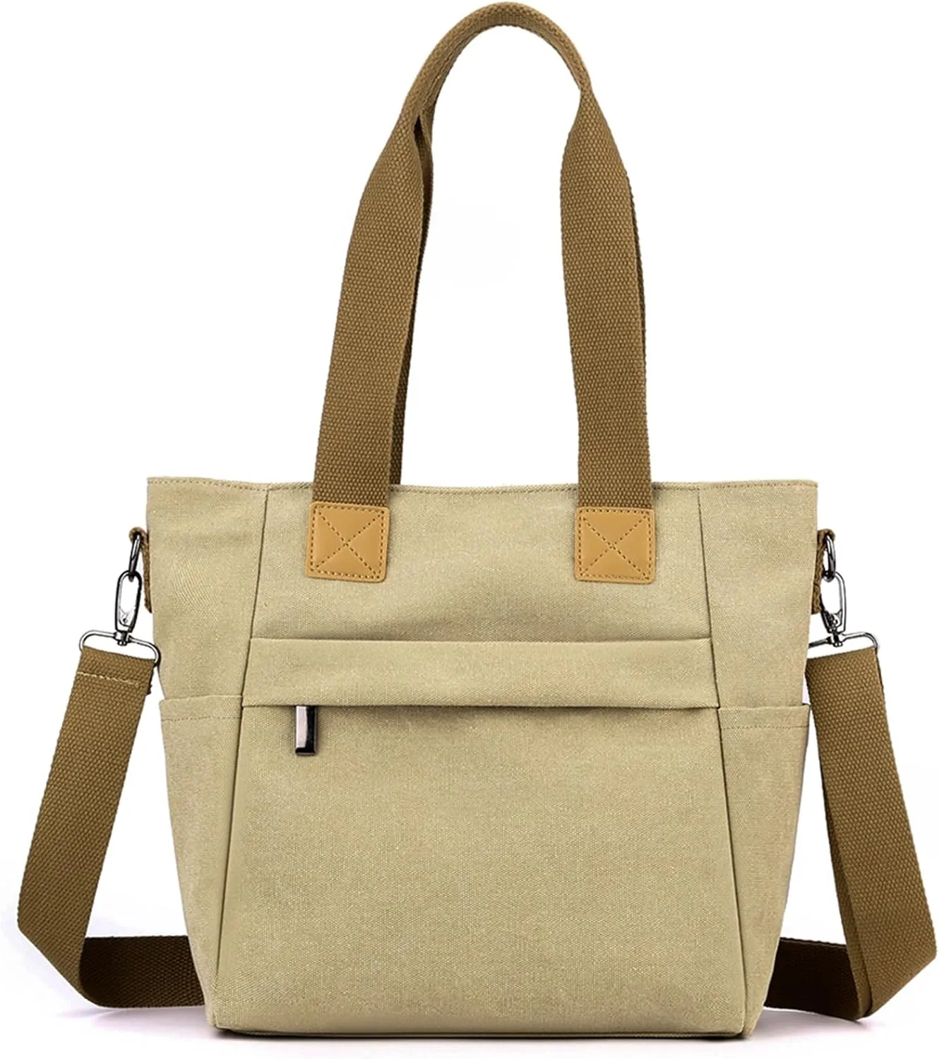 Sunshinejing Women's Canvas Tote Bag Top Handle Handbag Work Totes Purse Shoulder Crossbody Bag