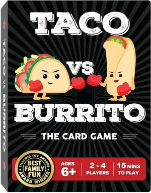 Taco vs Burrito - The Wildly Popular Surprisingly Strategic Card Game Created by a 7 Year Old - a Family-Friendly Party Game for Kids, Teens & Adults