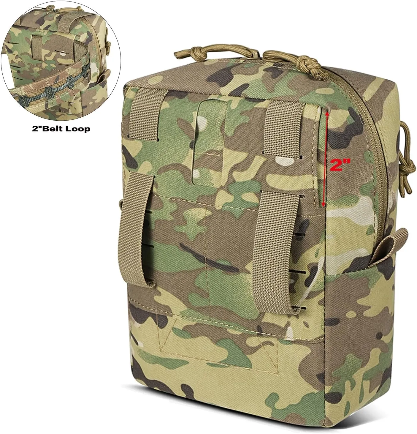 Tactical GP Wide/Tall Pouch,Molle General Purpose Pouches,Structured Horizontal/Vertical Utility Expanded Storage Bag