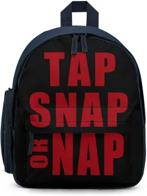 Tap Snap Or Nap Brazilian Jiu Jitsu Backpack Cute Mini Laptop Bag Travel Daypacks Adjustable Shoulder Strap Blue-style