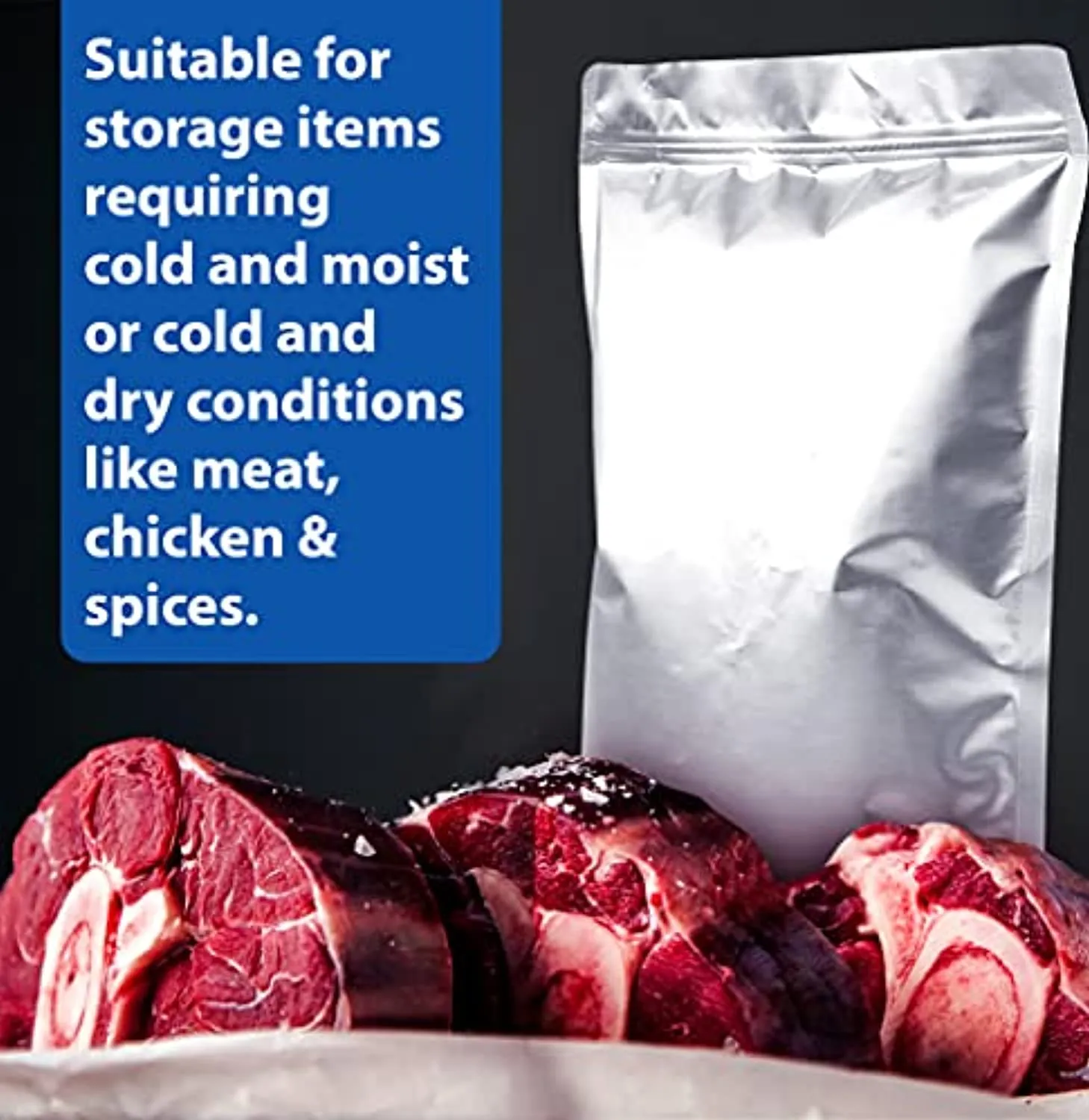 TEKUNLIMITED 25 Pack Resealable Mylar Bags for Food Storage – 1 Gallon (10 x 14 Inch with 9.4 Mil Ultra Thickness) with 500cc Oxygen Absorbers – Vacuum Seal Bags for Meat, Cookies, Nuts and Vegetables