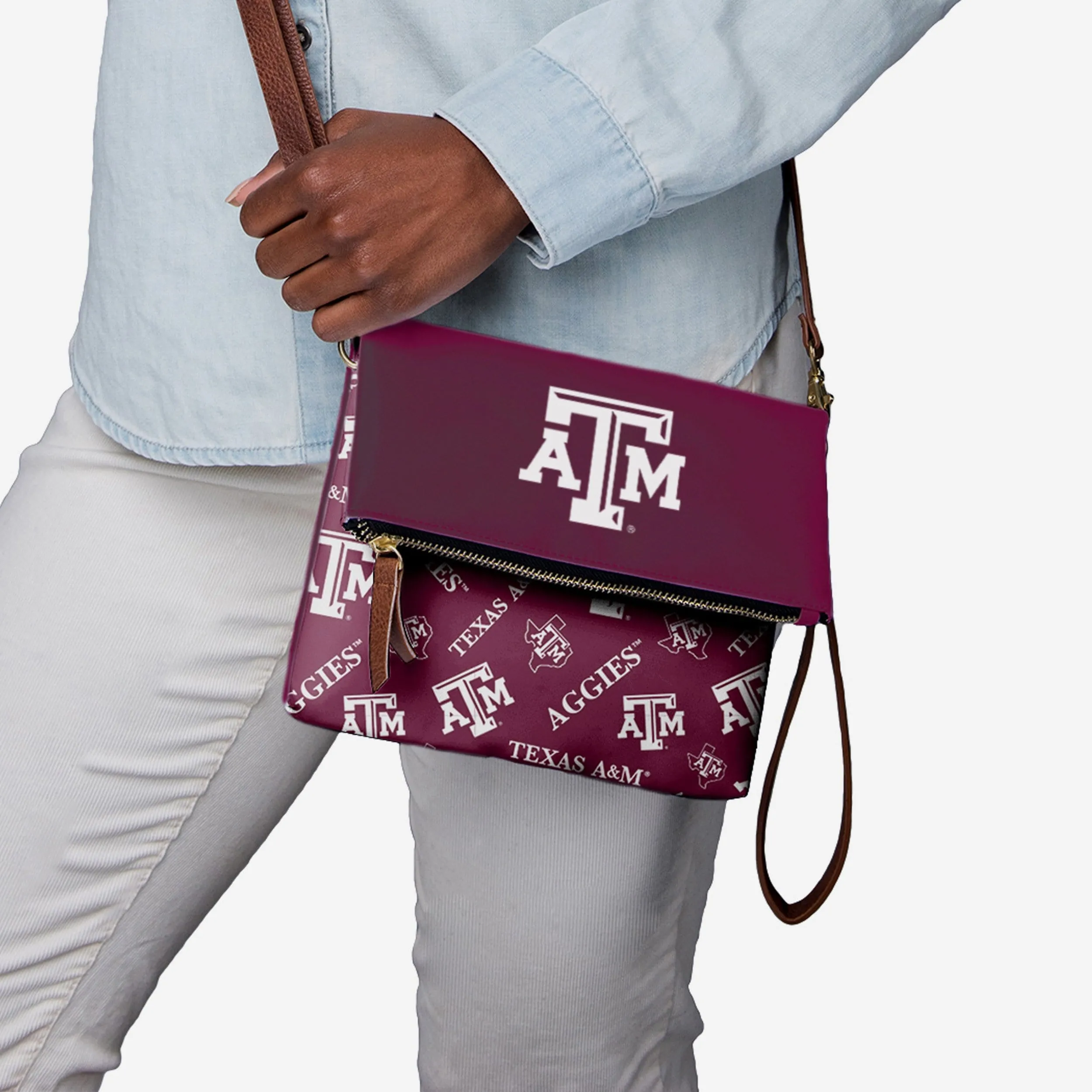 Texas A&M Aggies Printed Collection Foldover Tote Bag