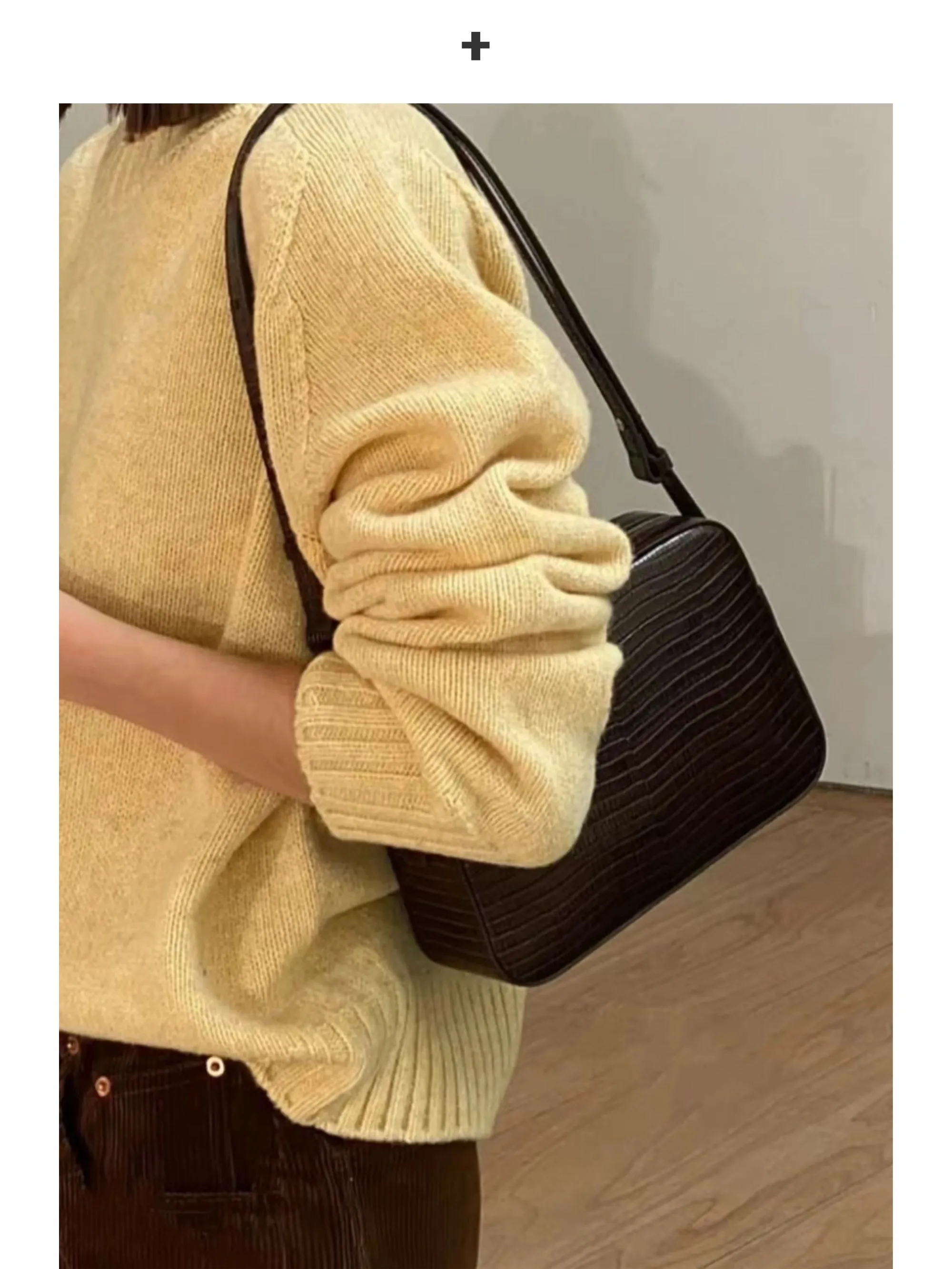 Textured Lizard Pattern Crossbody Bag