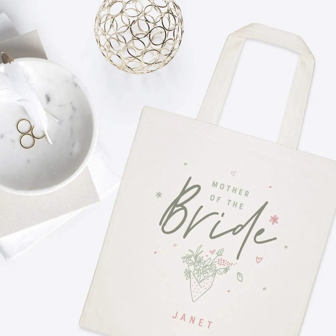 The Cotton & Canvas Co. Modern Wedding, Beach, Shopping and Travel Reusable Shoulder Tote and Handbag