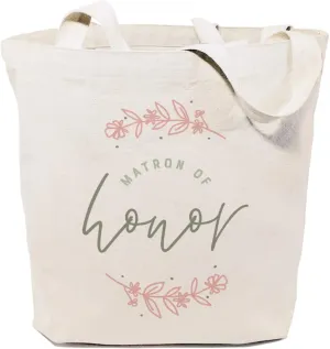 The Cotton & Canvas Co. Modern Wedding, Beach, Shopping and Travel Reusable Shoulder Tote and Handbag