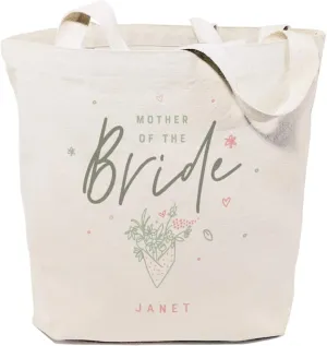 The Cotton & Canvas Co. Modern Wedding, Beach, Shopping and Travel Reusable Shoulder Tote and Handbag