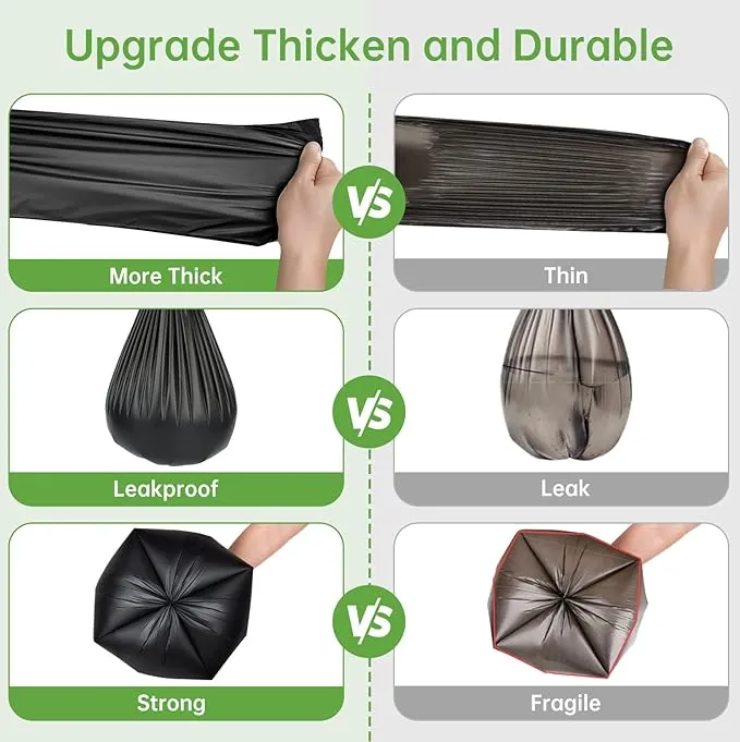 Toilet Bags 25 Count,Portable Trash Bags 8 Gallon 1.5 Mil Super Thickened Garbage Bags Kitchen Replacement Bags Plastic Free Waste Bags Ideal for Storing Household and Outdoor Waste (25)
